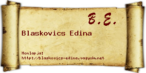 Blaskovics Edina névjegykártya