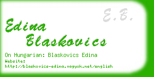 edina blaskovics business card